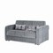 Homeroots 73" Gray Chenille Sleeper Sofa And Toss Pillows With Brown Legs 607125 - alternate 1
