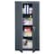 Sandusky Lee Shelving Storage Cabinet, 72 in H, 30 in W, 18 in D, Swing, Keyed, Dark Gray, 3 Shelves, 0 Drawers VF31301872-02 - alternate 2