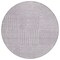 Homeroots 8' Lavender And Ivory Round Geometric Washable Indoor Outdoor Area Rug 600752 - alternate 2
