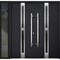Vdomdoors Steel Double Doors Deux 1755 Black Enamel Sidelight Exterior Window Stainless Inserts Single Modern DEUX1755DEXD-BLK-RH-W72+16 x H80 - alternate 1