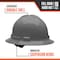Malta Dynamics Full Brim Hard Hat, Polyethylene, 4 Point Ratchet, Type 1, Class E and G, Grey HHG2004-Case - alternate 3