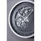 Homeroots 23" Circle Black and Silver Wood and Glass Analog Wall Clock 485985 - alternate 2