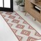 Jonathan Y Lior Geometric Moroccan Diamond Salmon/Cream 2 ft. x 8 ft. Indoor/Outdoor Runner Rug TSN202B-28 - alternate 1