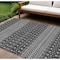 Homeroots 9' X 12' Gray Silver And Charcoal Tribal Washable Indoor Outdoor Area Rug 582570 - alternate 1