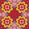 Homeroots 12" X 12" Pink, Red and Yellow Auguri Geo Peel and Stick Removable Tiles 555950 - alternate 3