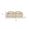Homeroots 86in Cream and Black Italian Leather Power Reclining Loveseat With Storage 720524 - alternate 2