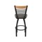 Holland Bar Stool Co Eleanor 36in Swivel Extra Tall Bar Stool, Black Wrinkle Finish, Medium Back and Graph Chalice Seat 880 - alternate 5