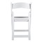 Chivari White Resin Folding Chair, Supports 500 lbs CFRW2-CX-T - alternate 2