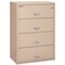 Fireking 4 Drawer, 1 Hr Fire & Impact Rated, 38" Wide Lateral Champagne 4-3822-CCH - alternate 1