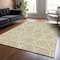 Homeroots 3' X 5' Tan Ivory And Green Abstract Washable Indoor Outdoor Area Rug 600564 - alternate 3
