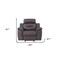 Homeroots 41" Brown Fascinating Leather Reclining Chair 329543 - alternate 4