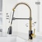Vigo Brant Single Handle Pull-Down Sprayer Kitchen Faucet in Matte Brushed Gold and Matte Black VG02003MGMB - alternate 2