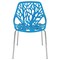 Leisuremod Modern Asbury Dining Chair with Chromed Legs, Blue AC16BU - alternate 4