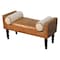 Homeroots 36in Brown Solid Wood Storage Bench With Cabinet 718245 - alternate 4