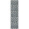 Homeroots 8' Runner Blue and Cream Damask Washable Non Skid Indoor Outdoor Runner Rug 563863 - alternate 3