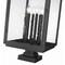 Z-Lite Hartwell 6-Light Outdoor Pier Mounted Fixture, 15 in W x 34 H, Sand Black 5019PHXXLS-SQPM-BK - alternate 3