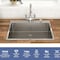 Wrightmaster 33 in. Drop-in Single Bowl 16-Gauge Stainless Kitchen Sink with 5-Functional Coating ZOR-P404336 - alternate 3