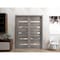 Sartodoors Slab Barn Door Panel 18 x 96in, Nebraska Grey W/ Frosted Glass, Pocket Closet Sliding QUADRO4445S-NEB-1896 - alternate 2