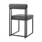Armen Living Anastasia Dining Chair with Matte Black Iron and Anchor Gray Fabric - Set of 2 LCANSIBLKAGRY - alternate 3