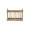 Homeroots 7" Set of Three Glass Jars in a Wood Rack, 3PK 488173 - alternate 2