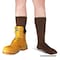 Railroad Sock Mens Steel Toe Boot Crew Socks, Cotton, Brown, Large, 1PR 6124 BR - alternate 3