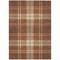 Homeroots 3' X 5' Chocolate Copper And Gold Plaid Washable Indoor Outdoor Area Rug 596321 - alternate 4