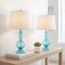 Jonathan Y Genie 28.5" Glass LED Table Lamp, Aqua, 2PK JYL1061A-SET2 - alternate 4