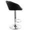 Elama 2 Piece Adjustable Faux Leather Bar Stool in Black with Chrome Base ELM-702-BLK - alternate 3