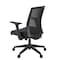 Regency Squire Ergonomic Task Mesh Office Swivel Chair with Flip Up Arms, Black 5401BK - alternate 3