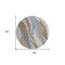 Homeroots 8' Taupe Tan And Blue Round Abstract Washable Indoor Outdoor Area Rug 601016 - alternate 3