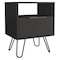 Homeroots 22" Black Wood Nightstand 543640 - alternate 1