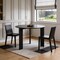 Homeroots 42" Black Solid Wood Three Leg Base Round Top Dining Table 712208 - alternate 2