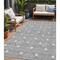 Homeroots 5' X 8' Gray And Ivory Geometric Washable Indoor Outdoor Area Rug 594708 - alternate 1