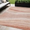 Homeroots 3' X 5' Salmon And Pink Abstract Washable Indoor Outdoor Area Rug 603707 - alternate 1