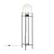 Homeroots 55" Black Novelty Floor Lamp With Clear Transparent Glass Globe Shade 523549 - alternate 2