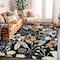 World Rug Gallery Garden Floral Area Rug 5 ft x 7 ft Black WR147BLACK5X7 - alternate 1