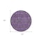 Homeroots 8' Round Purple and Green Round Floral Washable Non Skid Indoor Outdoor Area Rug 564361 - alternate 5