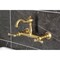 Kingston Brass Two-Handle Wall Mount Bridge Kitchen Faucet, Brushed Brass KS3257BL - alternate 2