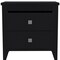 Homeroots 24" Black Wood Two Drawer Nightstand 543673 - alternate 5