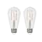 Bulbrite 8.5 Watt Dimmable Clear ST18 LED Light Bulbs with Medium E26 Base, 2 PK 861422 - alternate 1