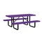 Leisure Craft Rectangle Picnic Table, Purple, Surface Mount, 6 ft L T6XPSM-PURPLE - alternate 1