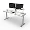 We'Re It Electric Sit Stand Desk, 46.25 H, 24 W X Laminate wood, metal, Brushed Silver, White VL22BS7224-459 - alternate 1