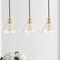 Jonathan Y Kiawah Island 30.5" 3-Light Metal/Glass Contemporary Modern LED Pendant, Brass Gold/Black JYL1123A - alternate 5