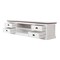 Homeroots 71in Distressed White and Brown Wood Entertainment Unit with Four Drawers 397709 - alternate 3
