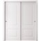 Sartodoors Sliding Closet Bypass Doors 84 x 84 inches, BASIC 9422 White, Rails Hardware Set, Wood Solid Bedr BASIC9422DBD-SKIN-8484 - alternate 1