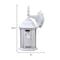 Homeroots XL White Clear Glass Swing Arm Wall Light 398582 - alternate 3