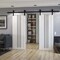 Sartodoors Double Barn Door 56 x 96 inches, BASIC 4906 White with Black Glass, 13FT Rail Track Set, Solid Pa BASIC4906DB-B-WS-5696 - alternate 2