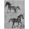 Homeroots 10' X 14' Gray And Charcoal Horse Washable Indoor Outdoor Area Rug 618660 - alternate 3