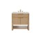 James Martin Vanities Solene 36 in. Single Vanity, Seaside Oak, w/ 3 CM Eternal Jasmine Pearl Quartz Top D225-V36-SSO-3EJP - alternate 1