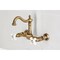 Kingston Brass Two-Handle Wall Mount Bridge Kitchen Faucet, Antique Brass KS1263PX - alternate 2